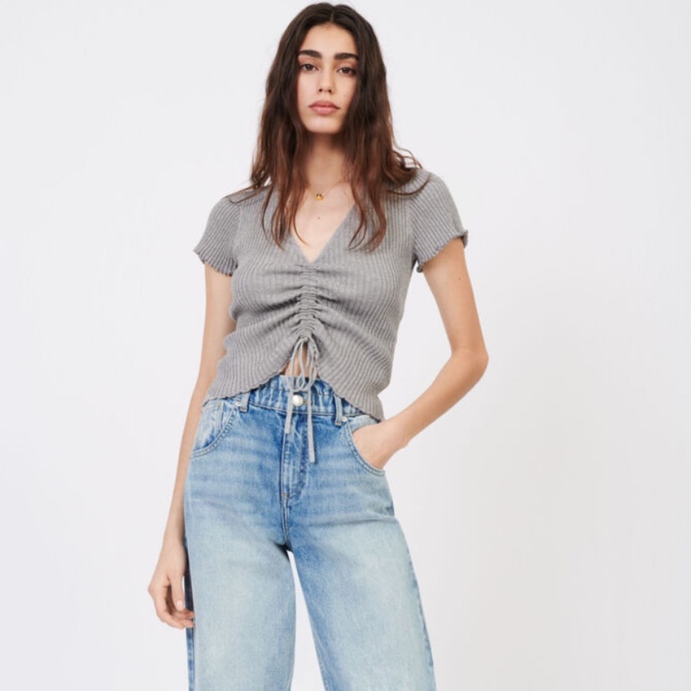 Maje lurex knit top size 1